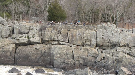 People on a similar overlook on the Maryland side