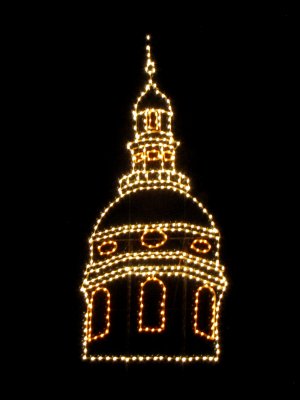 This display is designed to resemble the dome of the Maryland State House.