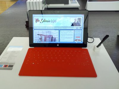 Surface tablet at the Microsoft Store