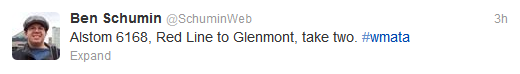 Alstom 6168, Red Line to Glenmont, take two. #wmata