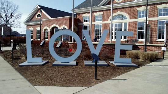 "LOVE" sign at the Fredericksburg Welcome Center