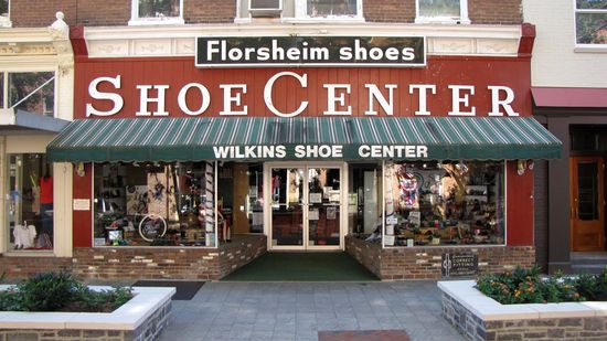 Vintage shoe store sign.