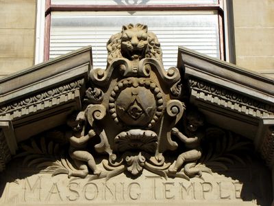  Pete and I were also both intrigued by the carvings on the Masonic Temple building.