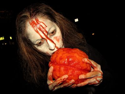 A brain made out of watermelon (who would have thought!).