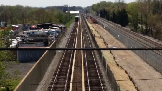 How far the testing was from the pedestrian bridge