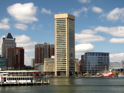 The Baltimore World Trade Center, the world's tallest regular pentagonal building