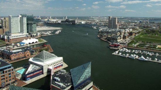 View from the Baltimore World Trade Center, facing southeast.