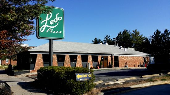 Two or three blocks south on Georgia Avenue NW is Ledo Pizza, a local chain of pizza restaurants, in this case housed in a former Pizza Hut building.