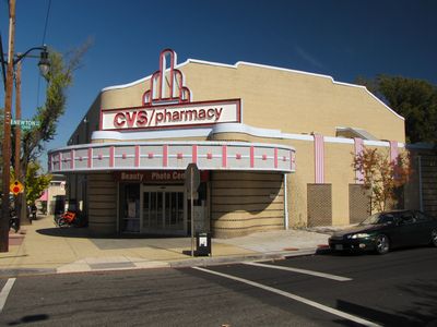 This one is a little unusual, and does not really fall under the same category as the rest. This is the former Newton Theatre, which began life as a movie theater, became a music performance venue, and now is a CVS.