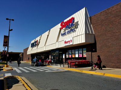 Further down Rhode Island Avenue, this Big Lots and Save a Lot together were formerly a Safeway.