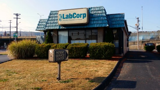 LabCorp in Cumberland, in a converted Dunkin Donuts building