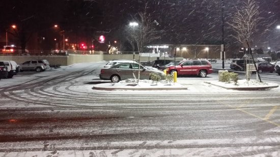 The parking lot at the Safeway in Olney at around 10:00 on Wednesday night.