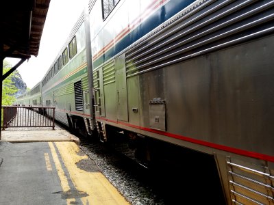 The eastbound Capitol Limited, on the opposite track from normal.