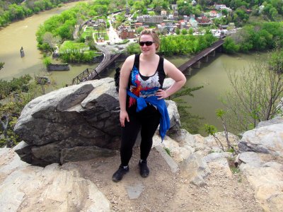 Melissa in front of the overlook