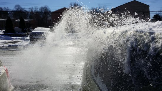 Whoosh - right off of the roof!