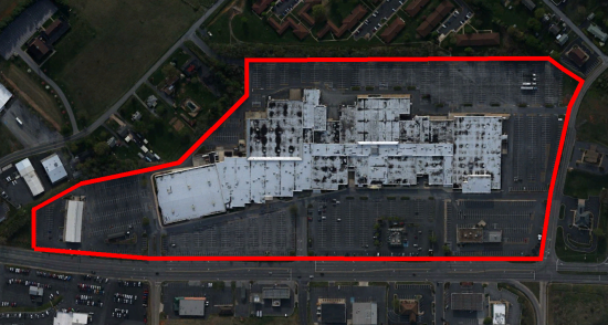 Outline of the Staunton Mall property