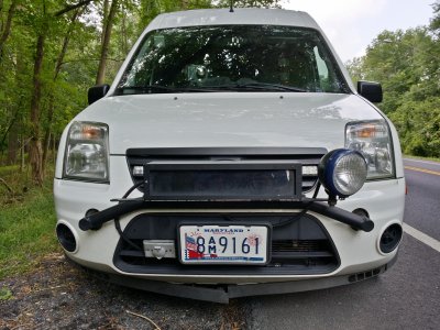 Front-mounted device on the Safe Speed van