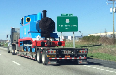 Original caption: "My buddy saw Thomas the Tank Engine getting kidnapped earlier this morning."