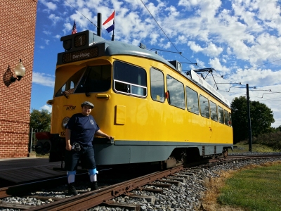 Elyse with the Hague car