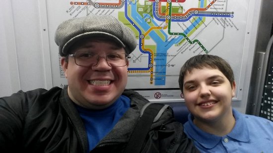 Elyse and I also took a selfie not long after we got on.  We sent this to Metro's social media team to show that we had, in fact, caught the train, and we thanked them for helping us find it.