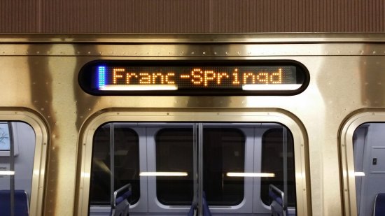 Blue Line to Franconia-Springfield!