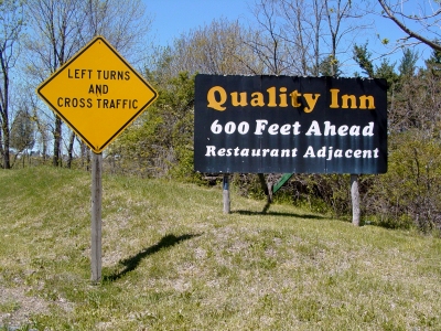 Taken just east of the Breezewood strip on Route 30, this signage was the first indication of Breezewood. According to Google Street View, the Quality Inn sign is now gone, having disappeared some time between 2009 and 2012.