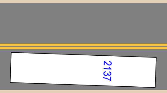 Bus stop diagram, showing a transit-style stop