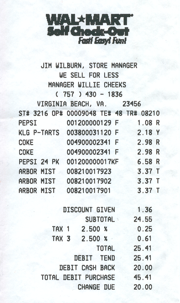 walmart online order receipt