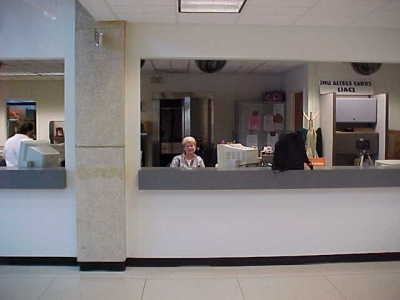 JMU Card Services, with Judy at the window