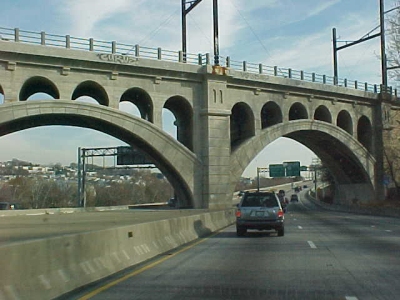 The Manayunk Bridge, photographed November 22, 2001 from the Schuylkill Expressway