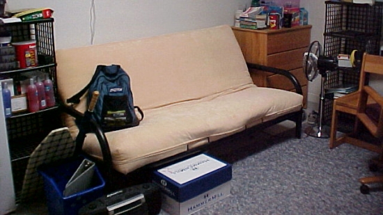 Same couch in Potomac Hall, photographed 2002