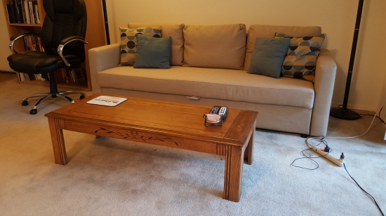 The new couch, in place