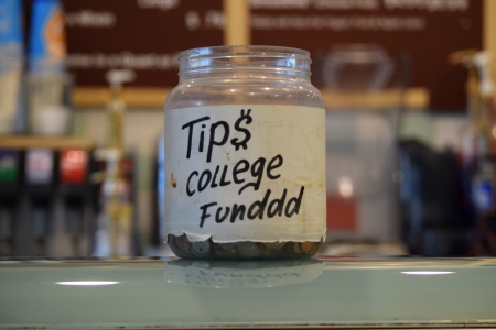 Spotted this tip jar in an Auntie Anne's on the boardwalk.