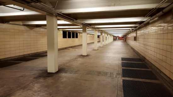 A long, wide corridor to PATCO