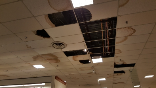 Ceiling damage at Penney's