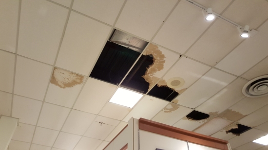 Ceiling damage at Penney's