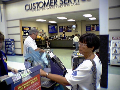 Service desk at a Walmart Supercenter in Roanoke, Virginia, photographed mid-2004