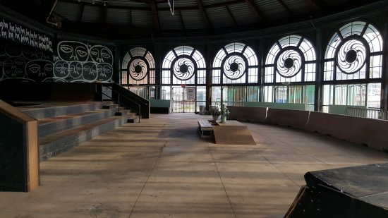 The old carousel house is now in use as a skatepark!