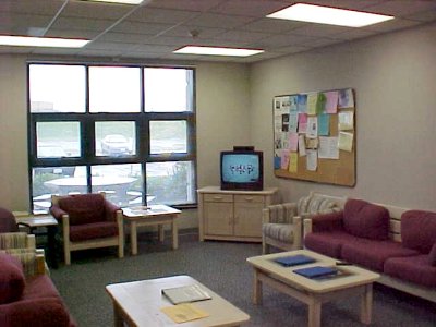 The employee breakroom.