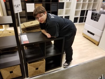 Elyse got two of these 2x2 Kallax shelves.