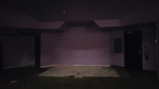 Former IMAX projection room, now empty
