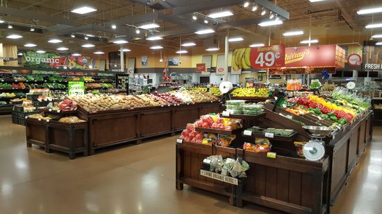 Large produce section.