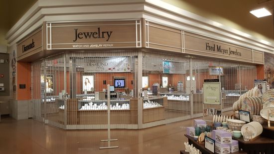 Jewelry department. This section is branded as Fred Meyer, which is another Kroger nameplate.