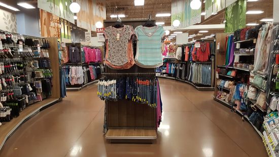 Apparel section of the store. This was probably the largest single section of the general merchandise areas of the store. It's a smaller amount of floor space than you might find in a Walmart or Target store, though.