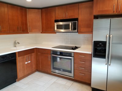 The kitchen.  I've never had an electric stove before (always gas), so this will be a new experience.