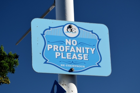 Ocean City's equivalent of the no-swearing sign like Virginia Beach has.