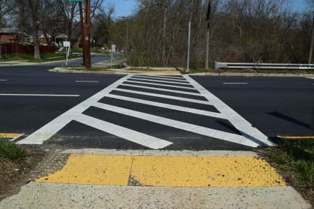 Westbound crossing.