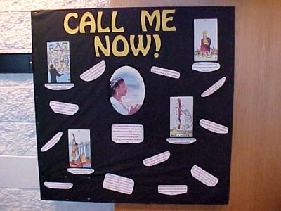 This bulletin board, from October 2001, is one that could have only been made in 2001.