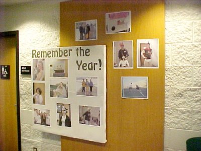 In April 2002, this was another "photos" board.  It was the last bulletin board of the year, and I shared photos that I had taken of various folks in the building over the course of the year.