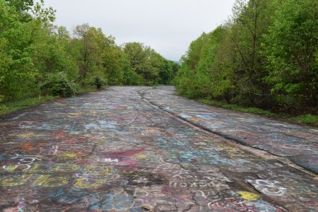 The Graffiti Highway, viewed from the north end